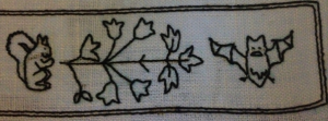 A close up of some elements of the cuff.