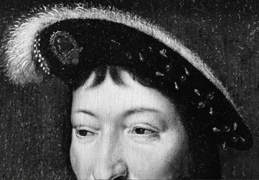 Figure 2: Detail from the portrait of Francis I (1494-1547), King of France, by the workshop of Joos van Cleve, image sourced from the Metropolitan Museum of Art (last accessed December 2014).