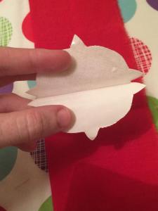 peeling off paper