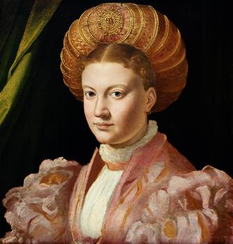 Portrait of a Young Lady, 1530, Francesco Mazzola (aka Parmigianino) (1503-1540).