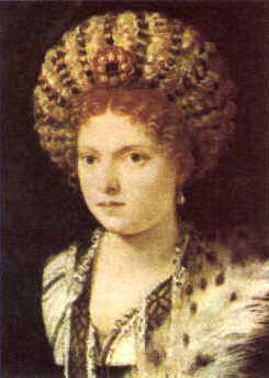 Portrait of Isabella d'Este by Tiziano, 1534.
