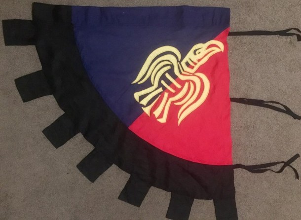 Figure 7: The completed raven banner by Ceara Shionnach (2016).